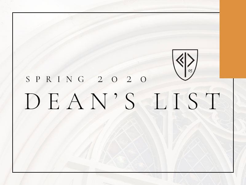 Spring 2020 Dean’s List Providence Christian College